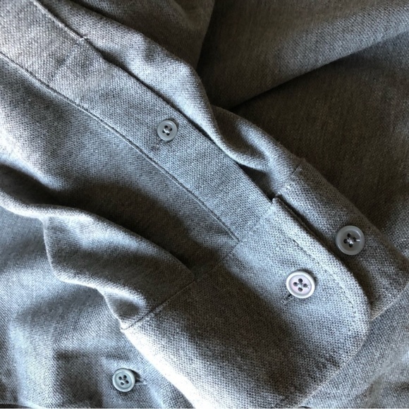 Soft Cloth Gray Long Sleeve Button Down Dress Shirt Large - Picture 6 of 7